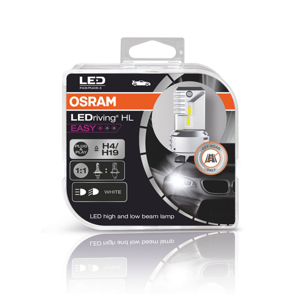 LED Крушка OSRAM, H4, 12V 19W, P43t, LEDRIVING HL EASY, 6000K, 2 бр. НАЙ-НИСКА ЦЕНА В БЪЛГАРИЯ LED Крушка OSRAM, H4, 12V 19W, P43t, LEDRIVING HL EASY, 6000K, 2 бр. НАЙ-НИСКА ЦЕНА В БЪЛГАРИЯ